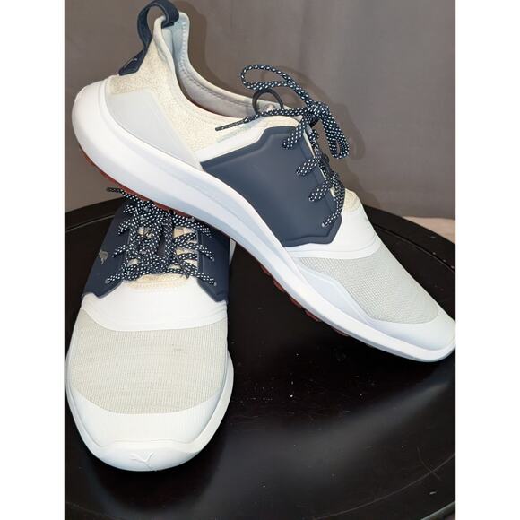 PUMA Golf Shoe Mens 11 White Blue Ignite NXT 192225-07 White Navy Spikeless 3916 main image 6